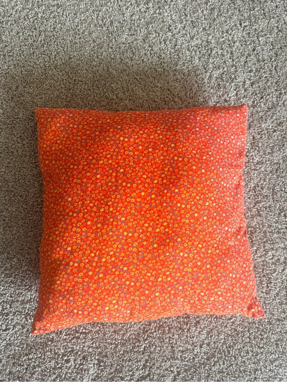 Handcrafted Star Patchwork Throw Pillow - Yellow & Orange